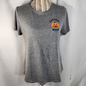 Old Navy Current Mood Jack O'Lantern Grey Tee Shirt Size Medium